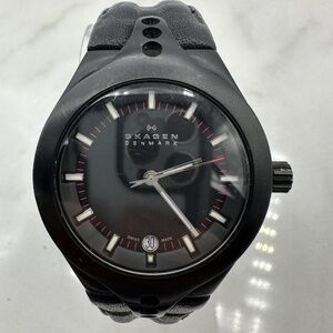 Rare! Skagen Team CSC Titanium Swiss Made Ronda 5 Jewel Quartz **New Battery**